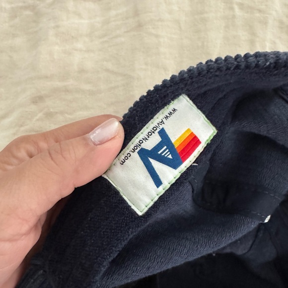 Aviator Nation Navy Corduroy Snap Back Adjustable Hat - Picture 4 of 8